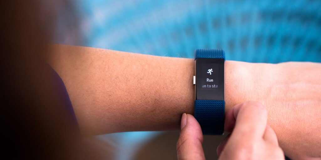 Image of a Fitbit being used for Running.